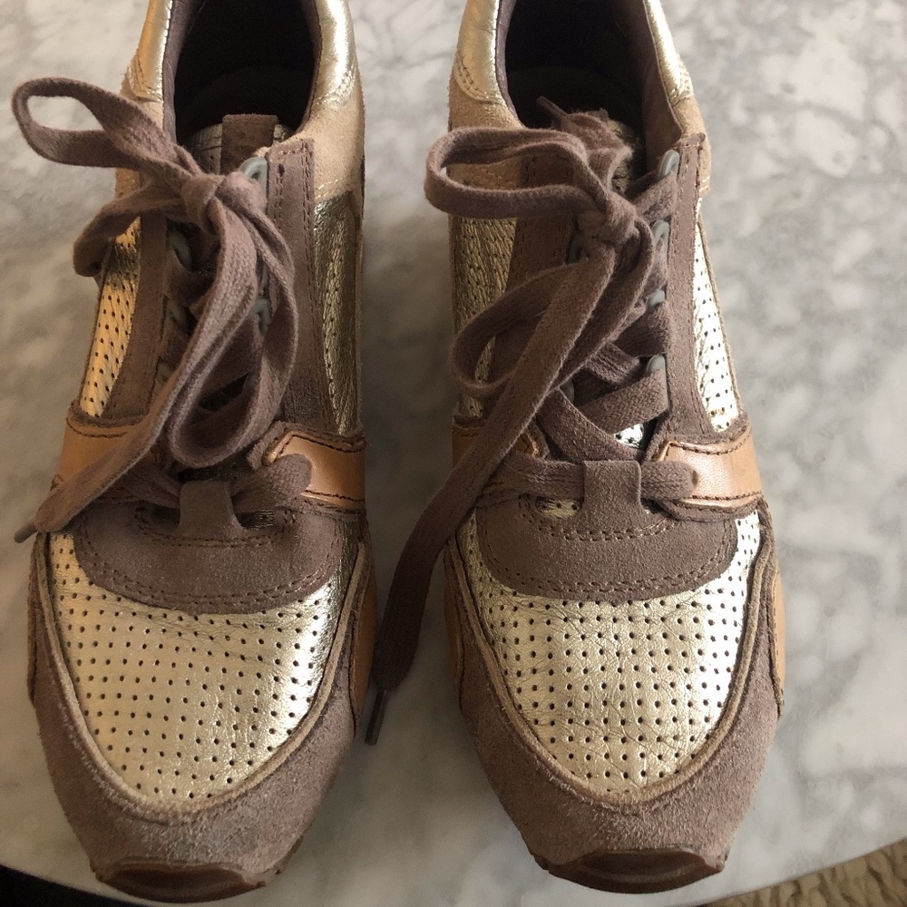 Ash Dean Metallic Wedge Sneaker